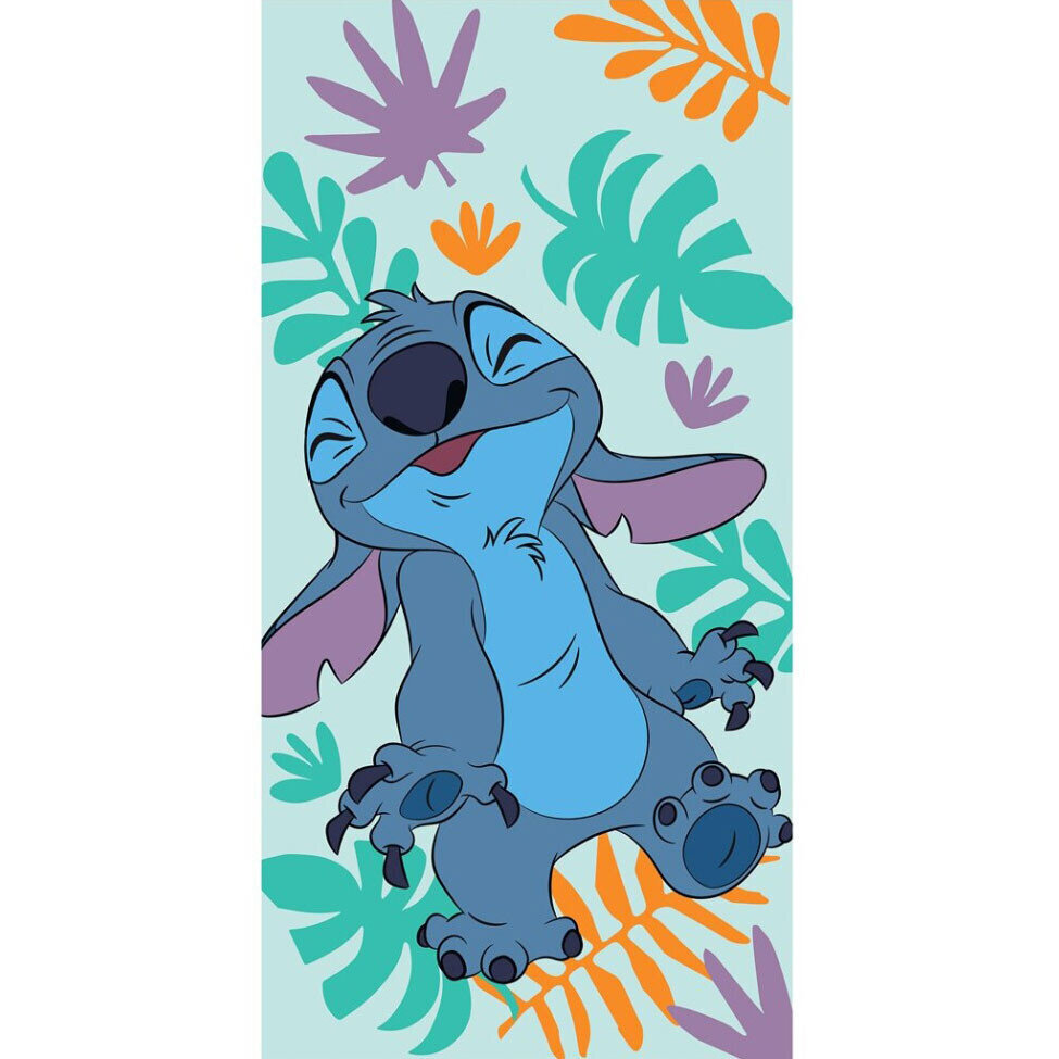 Bērnu vannas dvielis Lilo and Stitch, 70x140 cm cena un informācija | Dvieļi | 220.lv