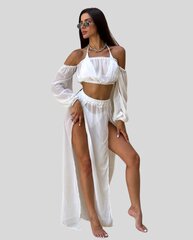 Пляжный костюм для женщин, белый цена и информация | Купальники | 220.lv