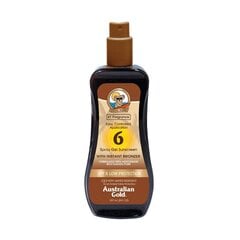 Солнцезащитный гель Australian Gold SPF 6 Spray Gel с бронзатором, 237мл цена и информация | Кремы от загара | 220.lv