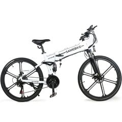Saliekams kalnu velosipēds Samebike LO26 II 26, 500W, balts cena un informācija | Elektrovelosipēdi | 220.lv