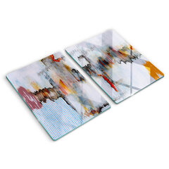 Stikla griešanas dēlītis Abstrakcijas krāsas, 2x40x52 cm цена и информация | Pазделочные доски | 220.lv