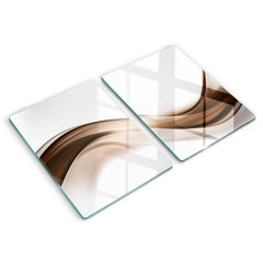 Stikla griešanas dēlītis Abstraktas brūnas līnijas, 2x40x52 cm cena un informācija | Griešanas dēlīši | 220.lv