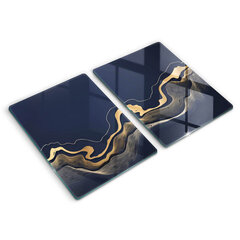 Stikla griešanas dēlītis Abstraktas zelta līnijas, 2x40x52 cm cena un informācija | Griešanas dēlīši | 220.lv