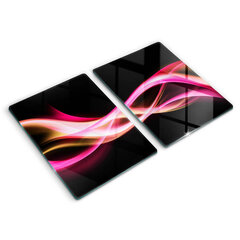Stikla griešanas dēlītis Abstrakti neona dūmi, 2x40x52 cm цена и информация | Pазделочные доски | 220.lv