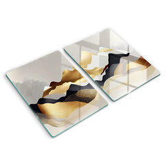 Stikla griešanas dēlītis Abstrakti zelta kalni, 2x40x52 cm cena un informācija | Griešanas dēlīši | 220.lv