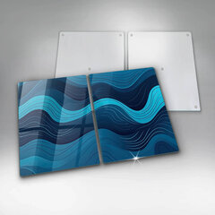 Stikla griešanas dēlītis Abstraktie viļņi, 2x40x52 cm cena un informācija | Griešanas dēlīši | 220.lv
