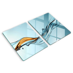 Stikla griešanas dēlītis Ūdens uz zila fona, 2x40x52 cm cena un informācija | Griešanas dēlīši | 220.lv
