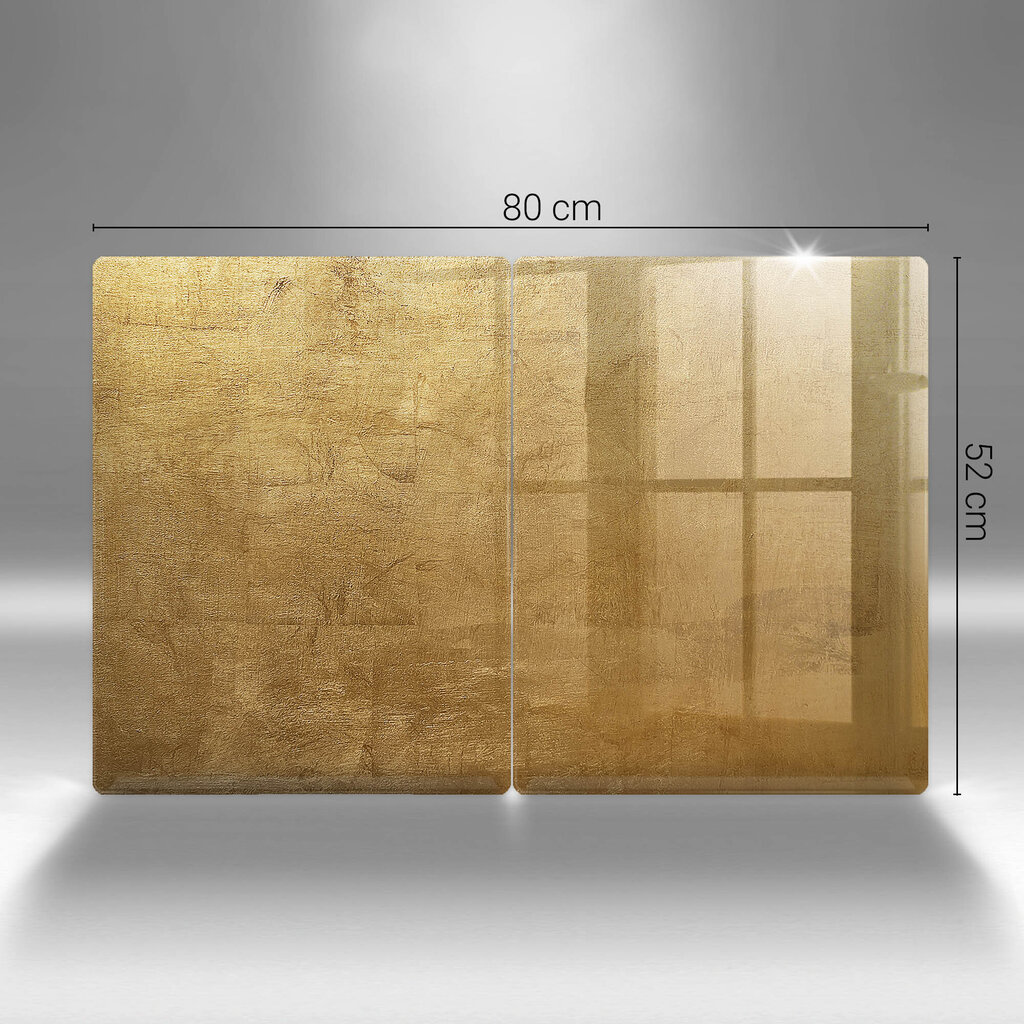 Stikla griešanas dēlītis Zelta tekstūras fons, 2x40x52 cm cena un informācija | Griešanas dēlīši | 220.lv