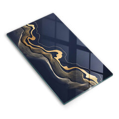 Stikla griešanas dēlītis Abstraktas zelta līnijas, 30x52 cm cena un informācija | Griešanas dēlīši | 220.lv