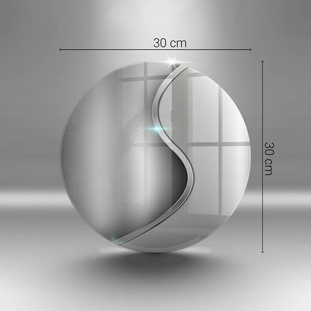 Stikla griešanas dēlītis Abstrakts sudraba metāls, 30 cm цена и информация | Griešanas dēlīši | 220.lv