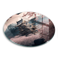 Stikla griešanas dēlītis Japānas ēku ainava, 30 cm цена и информация | Pазделочные доски | 220.lv