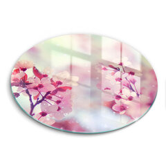 Stikla griešanas dēlītis Pavasara rozā ziedi, 30 cm cena un informācija | Griešanas dēlīši | 220.lv