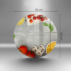 Stikla griešanas dēlītis Virtuves ēdieni, 30 cm cena un informācija | Griešanas dēlīši | 220.lv