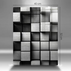 Stikla griešanas dēlītis 3D ģeometrijas fons, 40x52 cm cena un informācija | Griešanas dēlīši | 220.lv