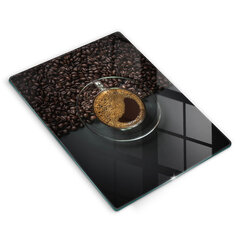 Stikla griešanas dēlītis Kafija un pupiņas, 40x52 cm цена и информация | Pазделочные доски | 220.lv