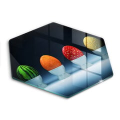 Stikla griešanas dēlītis Abstraktas augļu olas, 40 cm cena un informācija | Griešanas dēlīši | 220.lv