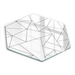 Stikla griešanas dēlītis Balti trīsstūri, 40 cm цена и информация | Pазделочные доски | 220.lv