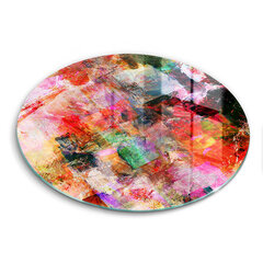 Stikla griešanas dēlītis Krāsas abstrakcija, 40 cm цена и информация | Pазделочные доски | 220.lv