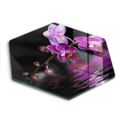 Stikla griešanas dēlītis Orhideju zen ūdens, 40 cm cena un informācija | Griešanas dēlīši | 220.lv