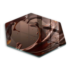 Stikla griešanas dēlītis Šķidrā šokolāde, 40 cm cena un informācija | Griešanas dēlīši | 220.lv