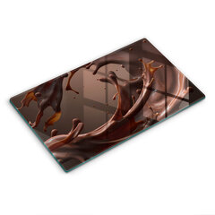 Stikla griešanas dēlītis Šķidrā šokolāde, 52x30 cm cena un informācija | Griešanas dēlīši | 220.lv