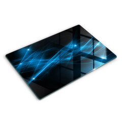 Stikla griešanas dēlītis Abstrakti zili dūmi, 80x52 cm цена и информация | Pазделочные доски | 220.lv