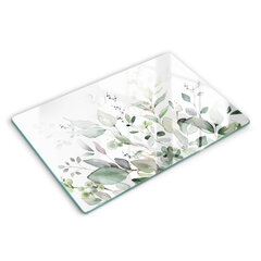 Stikla griešanas dēlītis Akvareļu augi, 80x52 cm cena un informācija | Griešanas dēlīši | 220.lv