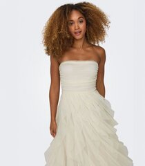 ONLY женское платье 15321340*02, белое цена и информация | Платья | 220.lv