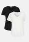 Cellbes sieviešu t-krekls ALEX 2 gab., melns balts cena un informācija | Blūzes, sieviešu krekli | 220.lv
