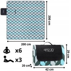 Piknika sega ar izolāciju, 200x200 cm, zila cena un informācija | Tūrisma matrači un paklājiņi | 220.lv