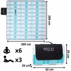 Piknika sega ar izolāciju, 200x200 cm, zila цена и информация | Туристические матрасы и коврики | 220.lv