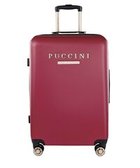 Vidējs koferis Puccini, M, sarkans цена и информация | Чемоданы, дорожные сумки | 220.lv