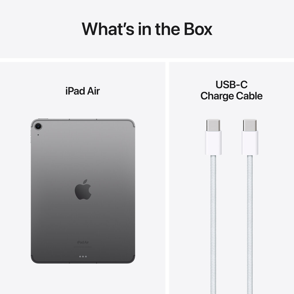 iPad Air 11" M2 Wi-Fi + Cellular 256GB - Space Grey - MUXH3HC/A cena un informācija | Planšetdatori | 220.lv