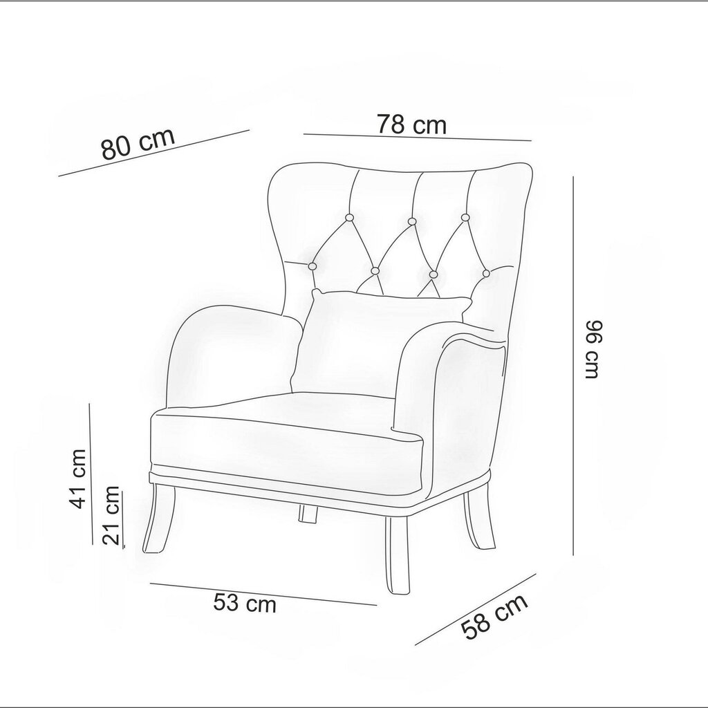Krēsls Hanah Home Marta, dzeltens cena un informācija | Atpūtas krēsli | 220.lv