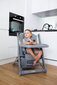 Augsts bērnu krēsls Icon, pelēks cena un informācija | Barošanas krēsli | 220.lv