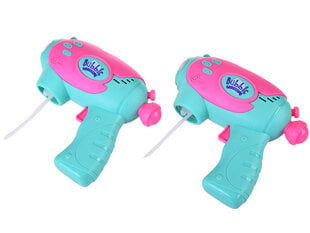 Ziepju burbuļu pistoļu komplekts, dažādas krāsas, 16x18x7 cm cena un informācija | Ūdens, smilšu un pludmales rotaļlietas | 220.lv