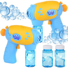 Ziepju burbuļu pistoļu komplekts, dažādas krāsas, 16x18x7 cm cena un informācija | Ūdens, smilšu un pludmales rotaļlietas | 220.lv