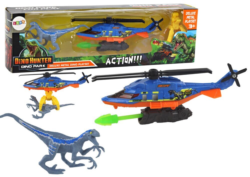 Rotaļlietu komplekts Helicopter - Dinosaur Park Lean Toys cena un informācija | Rotaļlietas zēniem | 220.lv