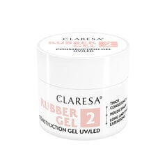 Nagu pieaudzēšanas želeja Claresa Rubber Gel, 2 rozā, 12 g цена и информация | Средства для маникюра и педикюра | 220.lv