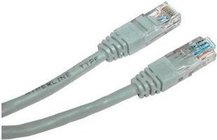 кабель сетевой lan utp, cat.5e, rj45 m - rj45 m, 2 м, неэкранированный, серый, логотип, блистер цена и информация | Кабели и провода | 220.lv