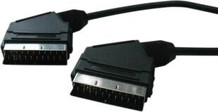 Video kabelis scart m, 5 m, melns cena un informācija | Kabeļi un vadi | 220.lv