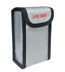Сумка безопасности для аккумуляторов Lipo | 1 шт. | Огнестойкий и взрывозащитный материал | 64x50x95мм | Защитный чехол для зарядки и транспортировки аккумуляторов Lipo цена и информация | Дроны | 220.lv