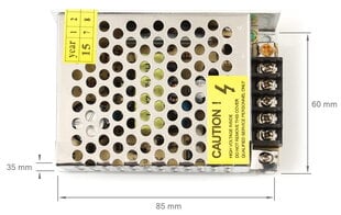 Modulārais barošanas bloks 12V, 25W, 2A, IP20 cena un informācija | Barošanas avoti | 220.lv