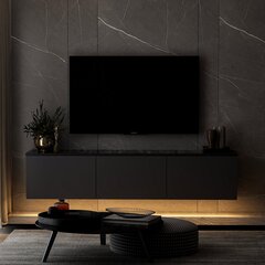 ТВ столик Asir Neon Illuminated, серый цена и информация | Тумбы под телевизор | 220.lv