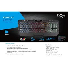 Foxxray Slash FXR-BKL-63 cena un informācija | Klaviatūras | 220.lv