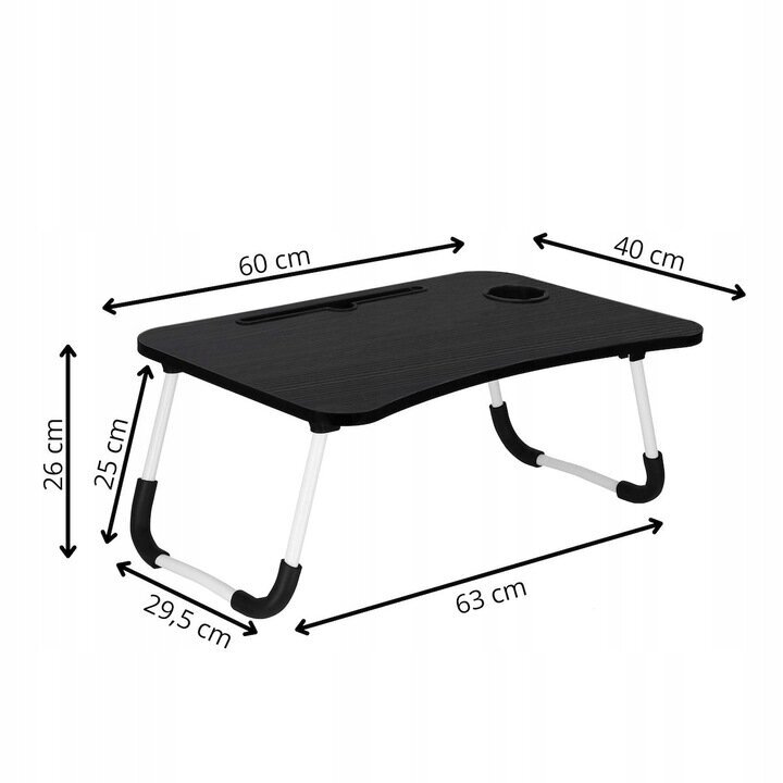 Komplektā iekļauts Springos® datora galda staliņš, melns, 40x60 cena un informācija | Datorgaldi, rakstāmgaldi, biroja galdi | 220.lv