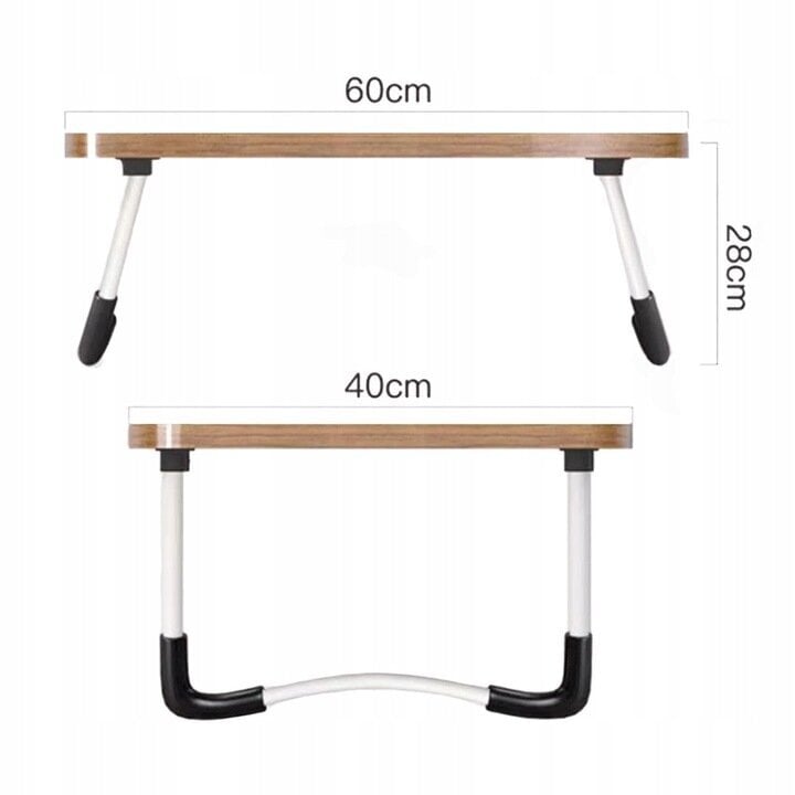Portatīvais datora galds, smilšu krāsas, 40x60 cm cena un informācija | Datorgaldi, rakstāmgaldi, biroja galdi | 220.lv