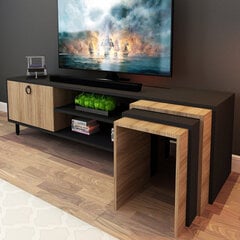 ТВ столик Asir Zigon L503, коричневый/черный цена и информация | Тумбы под телевизор | 220.lv