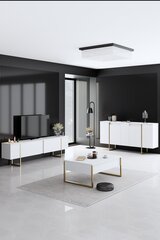 3-daļīgs viesistabas mēbeļu komplekts Luxe Asir, balts/zelta cena un informācija | Konsoles galdiņi | 220.lv