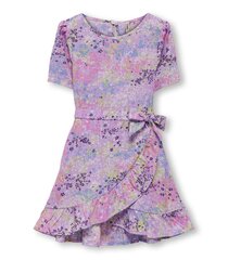 ONLY детское платье 15296796*01, лиловый/салатовый 5715423245918 цена и информация | Платья для девочек | 220.lv